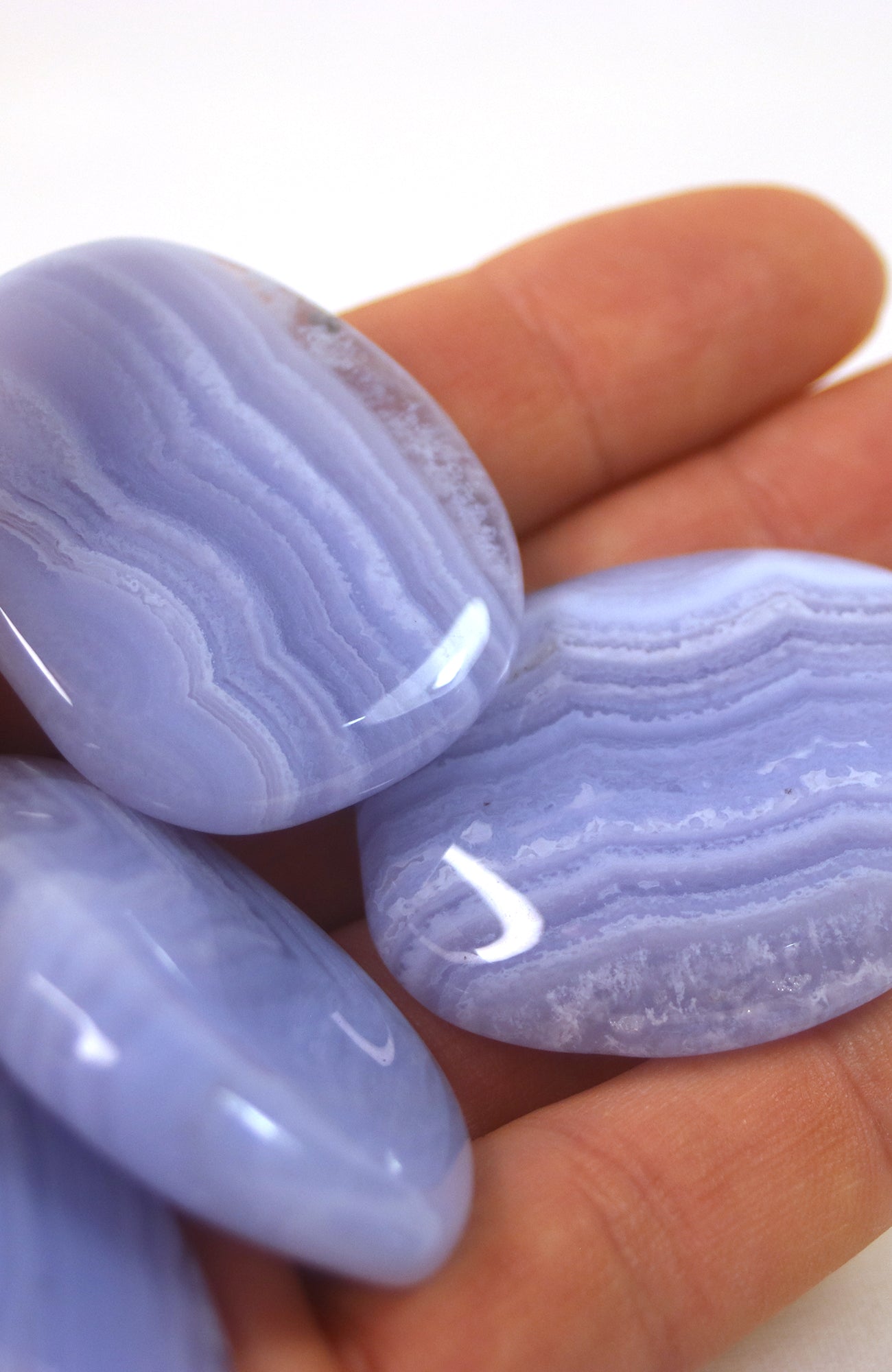 Blue Lace Agate Palmstone